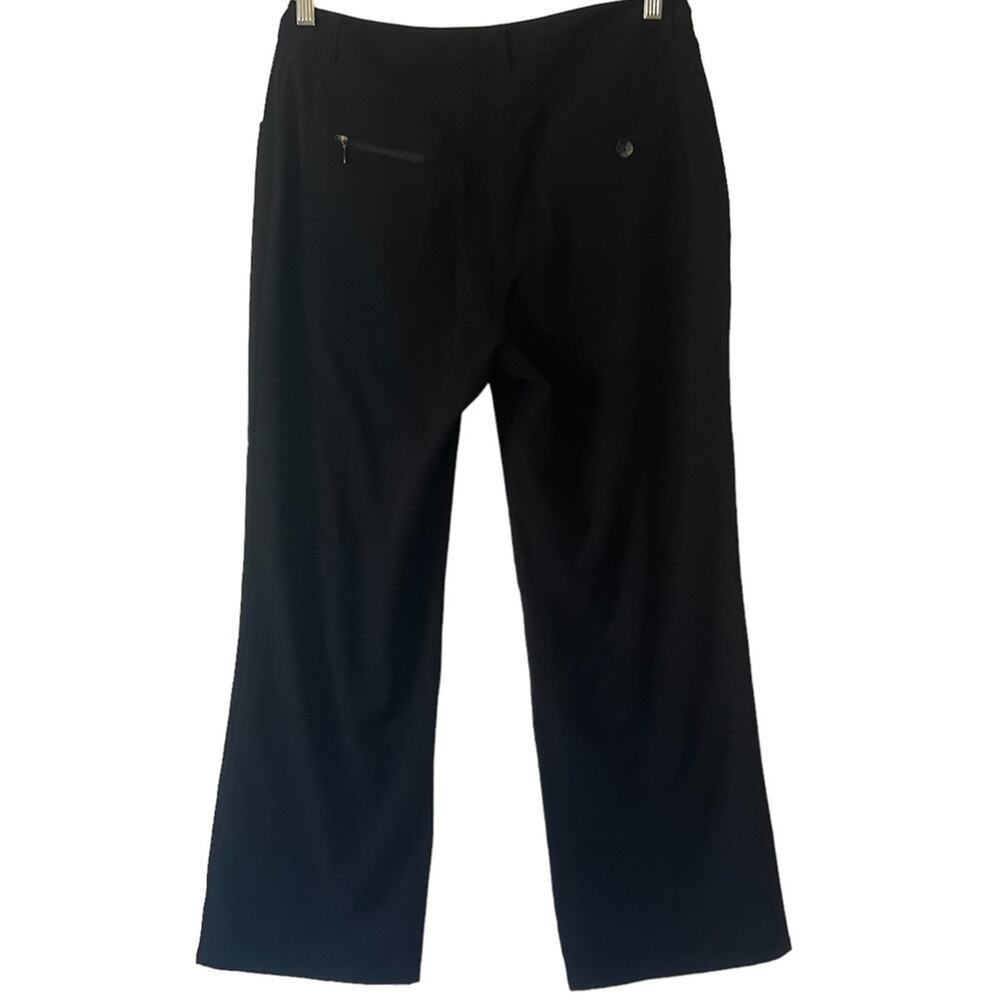 Chico’s Black Straight Fit Mid Rise Minimalist Casual Trousers Pants Size 1 S